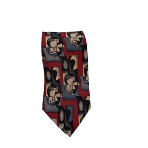 Picasso MBI Guitars 100% Silk Abstract Art Print Pointed Neck Tie‎ USA Made